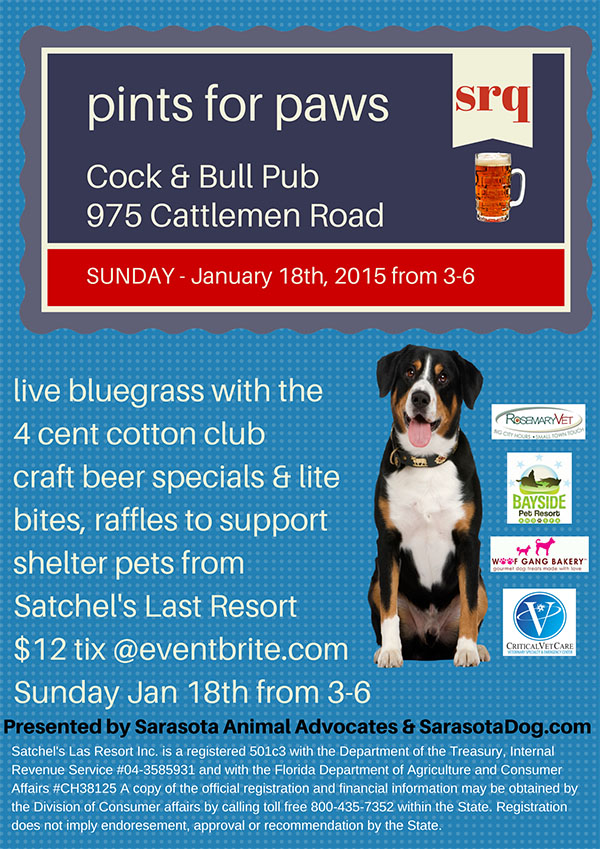 Pints for Paws SRQ: January 18, 2015 | Sarasota Dog